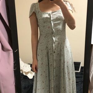 Korean brand light blue maxi dress. For short gals